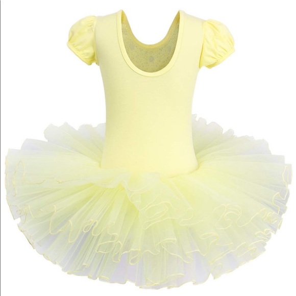 Costumes Yellow Leotard Ballet Skirted Tulle Dress 34t Poshmark